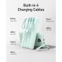 Power Bank 20000mAh con Cables Integrados, VEEKTOMX Bateria Externa Carga Rapida, Bateria Portatil Powerbank Viaje Cargador