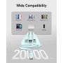 Power Bank 20000mAh con Cables Integrados, VEEKTOMX Bateria Externa Carga Rapida, Bateria Portatil Powerbank Viaje Cargador
