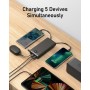 Power Bank 20000mAh con Cables Integrados, VEEKTOMX Bateria Externa Carga Rapida, Bateria Portatil Powerbank Viaje Cargador