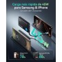 INIU Power Bank, 45W 10000mAh Slimmest Bateria Portatil con Cable USB C Integrado, USB C In&out PD 3.0 QC 4.0 Bateria Externa