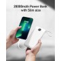 Power Bank 20000mAh con Cables Integrados, VEEKTOMX Bateria Externa Carga Rapida, Bateria Portatil Powerbank Viaje Cargador