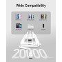Power Bank 20000mAh con Cables Integrados, VEEKTOMX Bateria Externa Carga Rapida, Bateria Portatil Powerbank Viaje Cargador