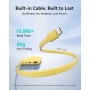INIU Power Bank, 45W 10000mAh Slimmest Bateria Portatil con Cable USB C Integrado, USB C In&out PD 3.0 QC 4.0 Bateria Externa