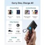 INIU Power Bank, 45W 10000mAh Slimmest Bateria Portatil con Cable USB C Integrado, USB C In&out PD 3.0 QC 4.0 Bateria Externa