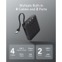 VRURC Power Bank 20000mAh, Power Bank con Cables Integrados, Batería de Carga Rápida USB C de 22,5 W, Pantalla LED para iPhone