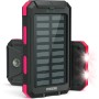 Vikeri Batería externa solar de 26800 mAh, para smartphones, tablets y más, batería externa con 4 salidas