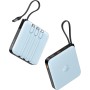 VRURC Power Bank 20000mAh, Power Bank con Cables Integrados, Batería de Carga Rápida USB C de 22,5 W, Pantalla LED para iPhone