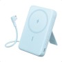 Anker Zolo Power Bank Magnético, Cargador Portátil Inalámbrico de 10.000 mAh con Carga Rápida Máxima de 30 W, Batería con Cable