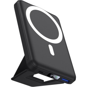 Mag-safe Power Bank 10000mAh, AOGUERBE Magnético Bateria Externa, Inalámbrico 5W 7.5W 15W, 22.5W QC USB-A, 20W PD USB- C y 18W