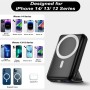 Mag-safe Power Bank 10000mAh, AOGUERBE Magnético Bateria Externa, Inalámbrico 5W 7.5W 15W, 22.5W QC USB-A, 20W PD USB- C y 18W