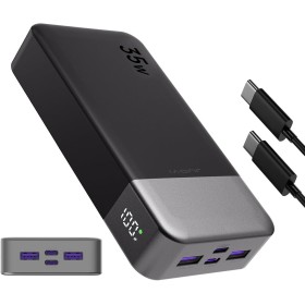 Portable Power Bank 20000mAh, JUOVI 35W Cargador portátil, batería de Carga rápida, PD3.0 QC4.0 batería Externa del teléfono con