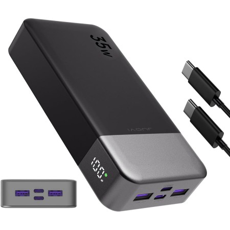 Portable Power Bank 20000mAh, JUOVI 35W Cargador portátil, batería de Carga rápida, PD3.0 QC4.0 batería Externa del teléfono con