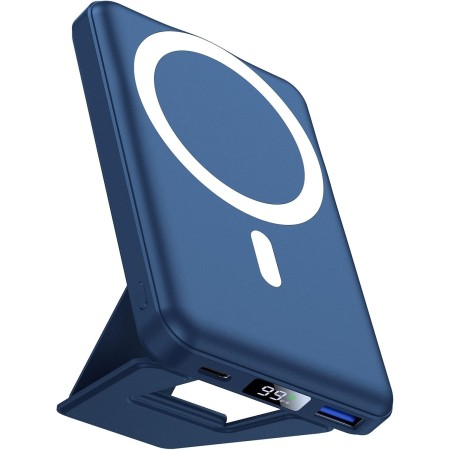 Mag-safe Power Bank 10000mAh, AOGUERBE Magnético Bateria Externa, Inalámbrico 5W 7.5W 15W, 22.5W QC USB-A, 20W PD USB- C y 18W