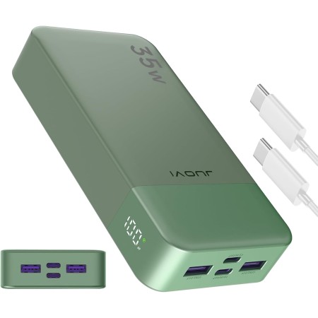 Portable Power Bank 20000mAh, JUOVI 35W Cargador portátil, batería de Carga rápida, PD3.0 QC4.0 batería Externa del teléfono con