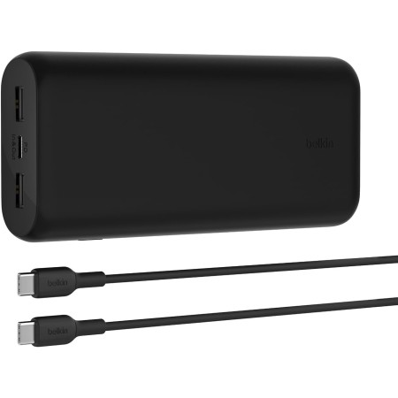 Belkin BoostCharge batería externa carga rápida 20000mAh con 3 puertos, PD a 20W, cargador portátil para Phone 16, 15, 14, 13,