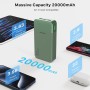 Portable Power Bank 20000mAh, JUOVI 35W Cargador portátil, batería de Carga rápida, PD3.0 QC4.0 batería Externa del teléfono con