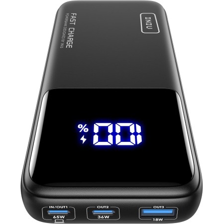INIU Power Bank, 65W 20000mAh Bateria Externa Carga Rapida, Cargador Portatil USB C Input & Output para MacBook Pro Steam Deck