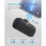 Power Bank Mini 5000mAh,Kuulaa 20W Cargador Portátil Batería Externa Peso Ligero [Lipstick-Size] con Salida de 3A Carga rápida