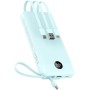 Power Bank 20000mAh, VEEKTOMX Bateria Externa USB C Cargador Portatil con Cables Integrados, 5 Salidas y 2 Entradas Powerbank
