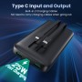 Power Bank 26800mAh con Cable, PD 25W QC4.0 Carga Rápida Batería Externa USB C, 5 Salidas Bateria Portatil con Pantalla LCD