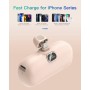 Power Bank Mini 5000mAh,Kuulaa 20W Cargador Portátil Batería Externa Peso Ligero [Lipstick-Size] con Salida de 3A Carga rápida