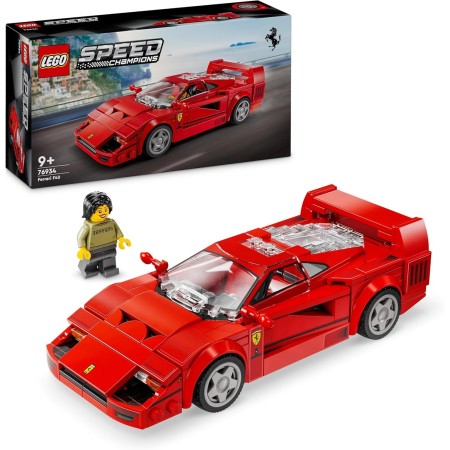 LEGO Speed Champions Supercoche Ferrari F40 Maqueta de Coche de Carreras de Juguete con Minifigura de Piloto, Set con Vehículo