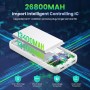 Power Bank 26800mAh con Cable, PD 25W QC4.0 Carga Rápida Batería Externa USB C, 5 Salidas Bateria Portatil con Pantalla LCD