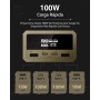 imuto 𝟏𝟎𝟎𝐖 Power Bank, 26800mAh Bateria Externa Carga Rapida, Bateria Portatil de 4 Puertos con Pantalla Digital, Compatible con