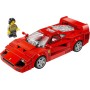 LEGO Speed Champions Supercoche Ferrari F40 Maqueta de Coche de Carreras de Juguete con Minifigura de Piloto, Set con Vehículo