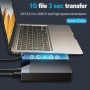 Caja HDD de 2,5/3,5 pulgadas, carcasa de disco duro USB 3,0 de 5Gbps, 