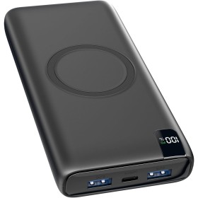 BRENCIL Batería Externa Inalámbrico 27000mAh Power Bank, 20W Batería Externa Carga Rápida, Wireless Cargador Portátil, Bateria