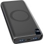 BRENCIL Batería Externa Inalámbrico 27000mAh Power Bank, 20W Batería Externa Carga Rápida, Wireless Cargador Portátil, Bateria