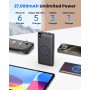 BRENCIL Batería Externa Inalámbrico 27000mAh Power Bank, 20W Batería Externa Carga Rápida, Wireless Cargador Portátil, Bateria