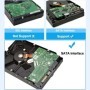 Caja HDD de 2,5/3,5 pulgadas, carcasa de disco duro USB 3,0 de 5Gbps, 