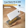 VEGER Power Bank,27000mAh Bateria Externa con Pantalla LED Bateria Portatil USB C Carga rapida PD 20W QC 3.0 con 2 Entradas y 4