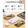 VEGER Power Bank,27000mAh Bateria Externa con Pantalla LED Bateria Portatil USB C Carga rapida PD 20W QC 3.0 con 2 Entradas y 4