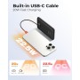 VIYISI Batería Externa 10000 Mah Ultrafino, QC 22,5w Power Bank Carga Rápida con Cable USB C Integrado PD 20W Compatible con