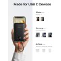 VIYISI Batería Externa 10000 Mah Ultrafino, QC 22,5w Power Bank Carga Rápida con Cable USB C Integrado PD 20W Compatible con
