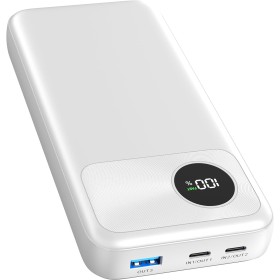 Batería Externa 20000mAh - A ADDTOP 22,5W Carga Rápida Powerbank 2 USB C Entrada&Salida 1 USB A Salida, Cargador Portátil
