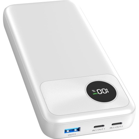 Batería Externa 20000mAh - A ADDTOP 22,5W Carga Rápida Powerbank 2 USB C Entrada&Salida 1 USB A Salida, Cargador Portátil