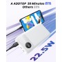 Batería Externa 20000mAh - A ADDTOP 22,5W Carga Rápida Powerbank 2 USB C Entrada&Salida 1 USB A Salida, Cargador Portátil