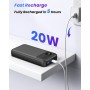 Batería Externa 20000mAh - A ADDTOP 22,5W Carga Rápida Powerbank 2 USB C Entrada&Salida 1 USB A Salida, Cargador Portátil