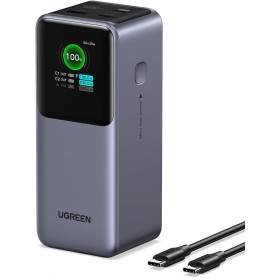 UGREEN Nexode Power Bank 20000mAh 130W, Cargador Portátil con 2 USB C y 1 Tipo A Batería Externa con Pantalla, Compatible con