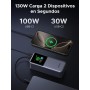 UGREEN Nexode Power Bank 20000mAh 130W, Cargador Portátil con 2 USB C y 1 Tipo A Batería Externa con Pantalla, Compatible con