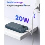 Batería Externa 20000mAh - A ADDTOP 22,5W Carga Rápida Powerbank 2 USB C Entrada&Salida 1 USB A Salida, Cargador Portátil
