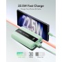 VRURC Batería Externa 20000mAh Mini Power Bank Carga Rapida 22.5W PD & QC 3.0 USB C Cargador Portatil compacta con 3 Entrada & 4