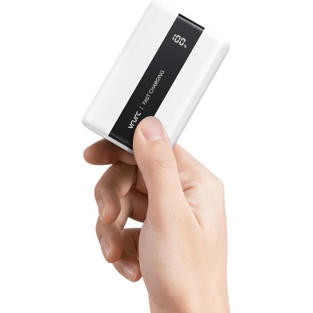 VRURC Batería Externa 20000mAh Mini Power Bank Carga Rapida 22.5W PD & QC 3.0 USB C Cargador Portatil compacta con 3 Entrada & 4
