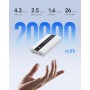 VRURC Batería Externa 20000mAh Mini Power Bank Carga Rapida 22.5W PD & QC 3.0 USB C Cargador Portatil compacta con 3 Entrada & 4