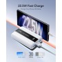 VRURC Batería Externa 20000mAh Mini Power Bank Carga Rapida 22.5W PD & QC 3.0 USB C Cargador Portatil compacta con 3 Entrada & 4
