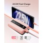 VRURC Batería Externa 20000mAh Mini Power Bank Carga Rapida 22.5W PD & QC 3.0 USB C Cargador Portatil compacta con 3 Entrada & 4